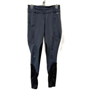 Kerrits Riding Breeches Navy Black Knee Patch Stretch Equestrian Women sz Small